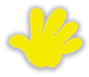 Reflexní samolepka 813 -  01 žlutá ruka 