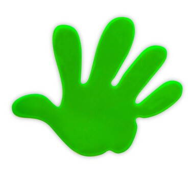 Reflexní samolepka 813 - 03 zelená ruka 