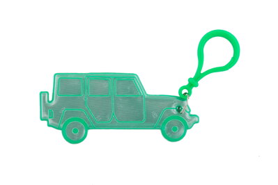 Přívěsek reflexní 3M -Jeep zelený - Cena 24,90 bez DPH