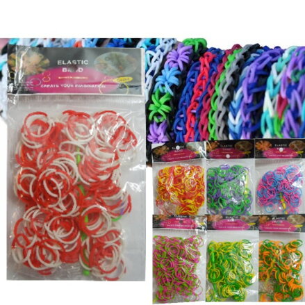 Loom Bands - Gumové kroužky - dvě barvy - cena 15,70 bez DPH