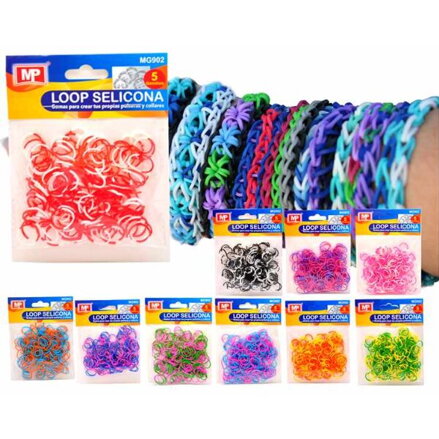 Loom Bands - Gumové kroužky  žíhané - sada pro výrobu náramků - cena 15,70 bez DPH