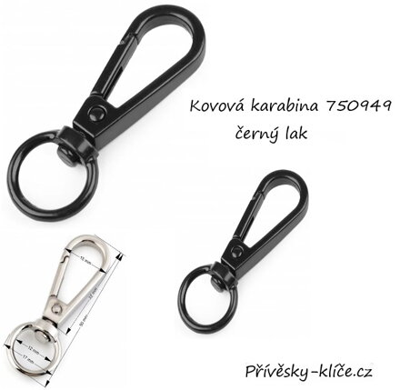 Kovová karabina černý lak 750949 - Cena 19,50 bez DPH