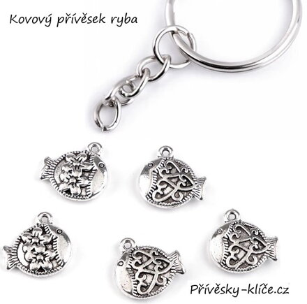 Kovový přívěsek ryba 370162 - Cena 14,90 bez DPH