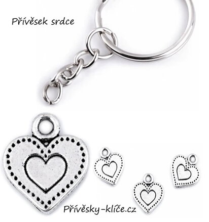 Přívěsek srdce platina 330620 - Cena 11,90 bez DPH