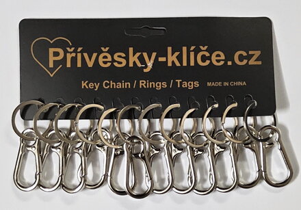 Karabina stříbrná velká - cena 19,50 bez DPH