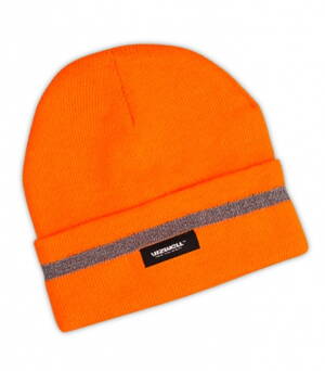 Čepice zimní pletená - 853-02 oranžová