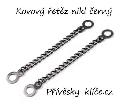 Přívěsek kov řetěz nikl černý 060609 - Cena 19,50 bez DPH