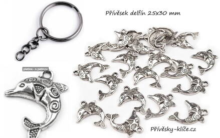 Přívěsek delfín platina 130672 