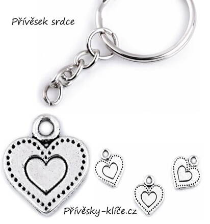Přívěsek srdce platina 330620 - Cena 11,90 bez DPH